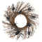 Haunted Hill Farm - 20-In. Battery-Operated Natural Twig Wreath with LED Lights and Creepy Spiders for Halloween Door or Wall Decoration
