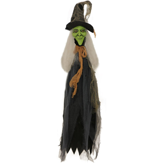 Haunted Hill Farm - 2.5-ft. Staked Witch, Indoor/Covered Outdoor Halloween Decoration, LED Red Eyes