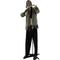 Haunted Hill Farm - Life-Size Animatronic Zombie, Indoor/Outdoor Halloween Decoration, Red Flashing Eyes, Poseable