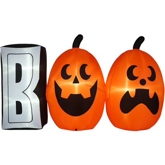 Haunted Hill Farm - 4-Ft. Tall Pre-lit Inflatable Boo Sign
