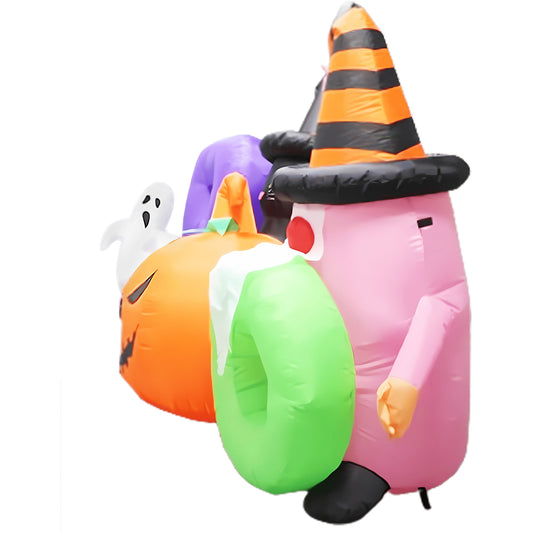 Haunted Hill Farm - 5-Ft. Tall Pre-lit Musical Inflatable Boo Sign