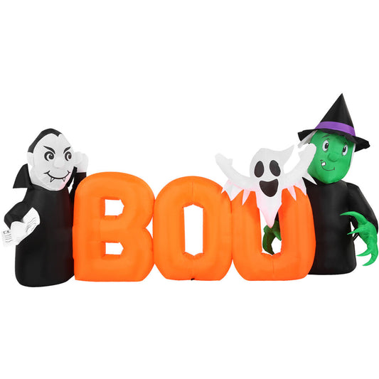 Haunted Hill Farm - 6.5-Ft. Wide Pre-lit Inflatable Boo Sign