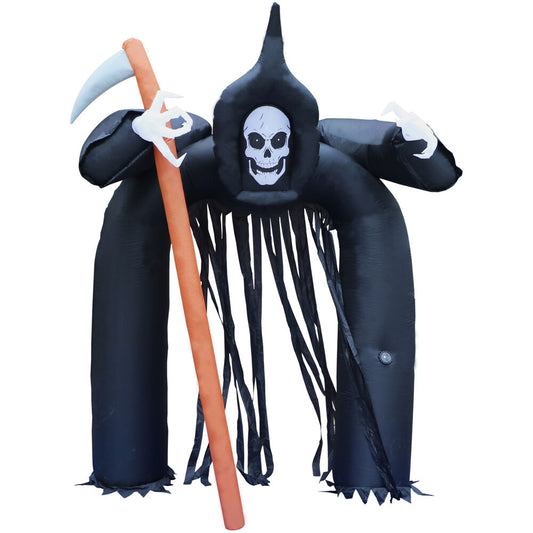 Haunted Hill Farm - 10-Ft. Tall Pre-lit Musical Inflatable Grim Reaper Arch