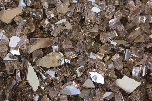 Hiland Fire Glass Hiland Patio Heaters Reflective Fire Pit Fire Glass in Bronze