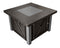 Hiland Fire Pits Hiland Patio Heaters Outdoor Fire Pit in Hammered Bronze and Stainless Steel