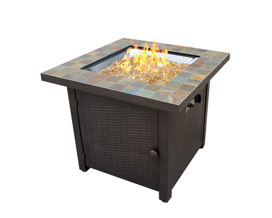 Hiland Fire Pits Hiland Patio Heaters Square Slate Fire Pit