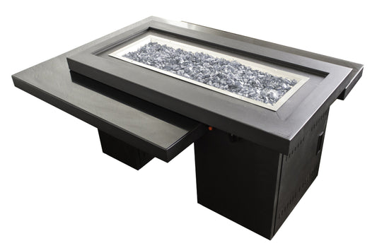 Hiland Fire Pits Hiland Patio Heaters Two Tiered Firepit in Black Mocha