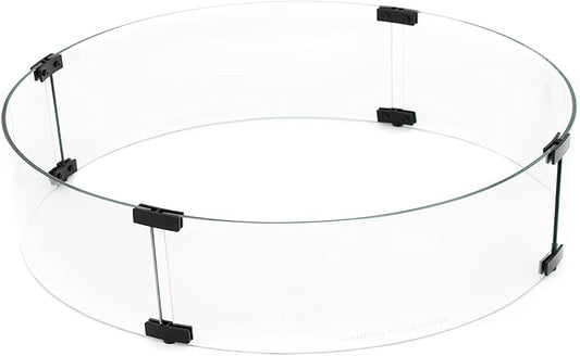 Hiland Glass Wind Screen Hiland Patio Heaters Glass Wind Screen - 22" Round