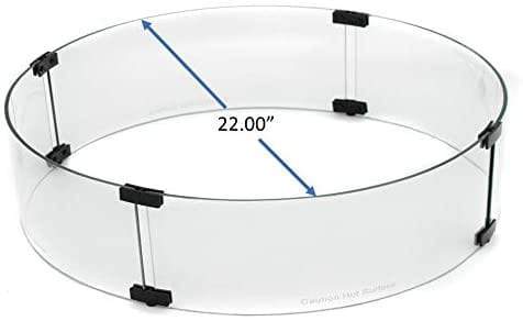 Hiland Glass Wind Screen Hiland Patio Heaters Glass Wind Screen - 22" Round