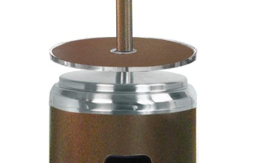 Hiland Parasol Patio Heaters Hiland Patio Heaters Outdoor Two-Toned Patio Heater in Stainless Steel and Hammered Bronze