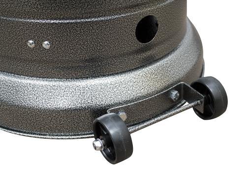 Hiland Patio Heaters Parasol Patio Heaters Hiland Patio Heaters Outdoor Patio Heater with Wheel in Hammered Silver