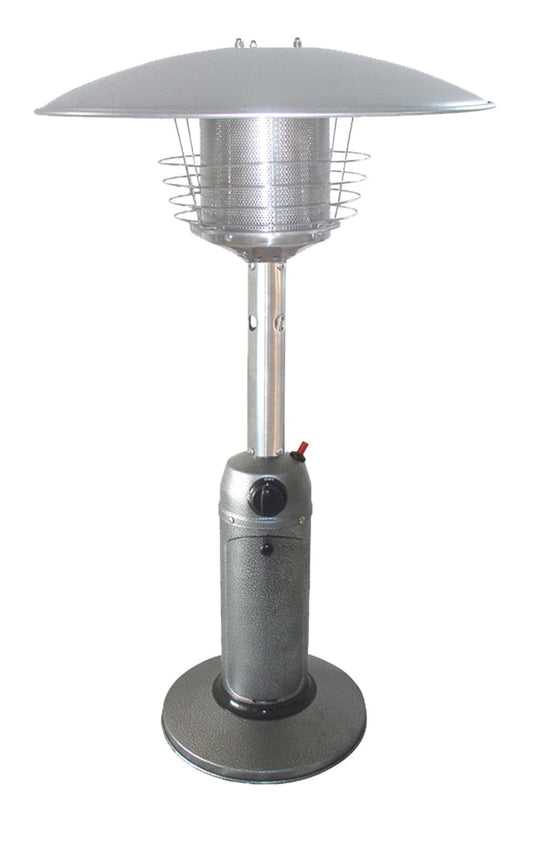 Hiland Table Top Heaters Hiland Patio Heaters Table Top Patio Heater in Hammered Silver