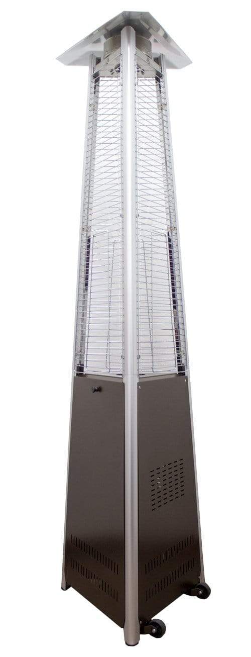 Hiland Tower Patio Heater Patio Heater Commerical Natural Gas Hammered Bronze Glass Tube Heater