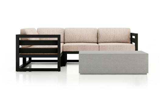 Harmonia Living - Avion Mason 5 Piece Sectional Set - Black | HL-AVMAS-BK-5SEC