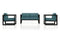 Harmonia Living - Avion 3 Piece Loveseat Set - Black | HL-AVN-BK-3LSS