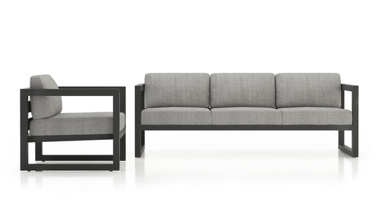 Harmonia Living - Avion 2 Piece Sofa Set - Slate | HL-AVN-SL-2SS