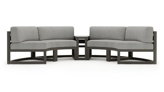 Harmonia Living - Avion 3 Piece Curve Sectional Set - Slate | HL-AVN-SL-3CSEC