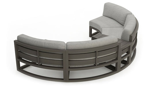 Harmonia Living - Avion 3 Piece Curve Sectional Set - Slate | HL-AVN-SL-3CSEC