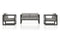 Harmonia Living - Avion 3 Piece Loveseat Set - Slate | HL-AVN-SL-3LSS