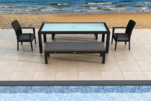 Urbana 5 Piece 8-Seat Bench Dining Set | HL-URBN-CB-8BDS