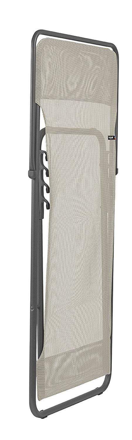 HomeRoots Outdoors Beach Chairs Seigle / Frame: powder coated finish (100% polyester powder Folding Sling Chair - Set of 2 - Basalt Steel Frame - Seigle Fabric