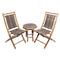 HomeRoots Outdoors Bistro Set Brown/Brown / Bamboo 36" Natural and Brown Bamboo Diamond Weave 2 Chairs and a Table Bistro Set