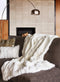 HomeRoots Outdoors Home Decor > Throws 2" X 50" X 60" 100% Natural Rabbit Fur White Throw Blanket