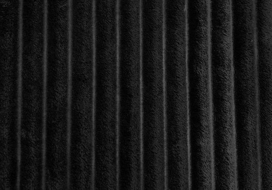 HomeRoots Outdoors Home Decor > Throws 50" X 60" Black, Ultra Soft Ribbed Style - Throw