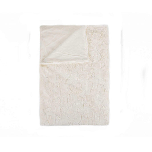HomeRoots Outdoors Home Decor > Throws 50" X 60" Reno Off White Fur - Throw