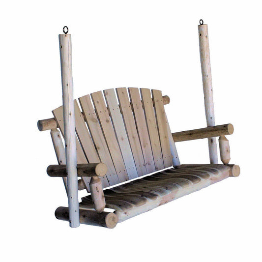 HomeRoots Outdoors Living Room > Seating Options > Chairs Natural / Wood 48" X 24" X 48" Natural Wood Porch Swing