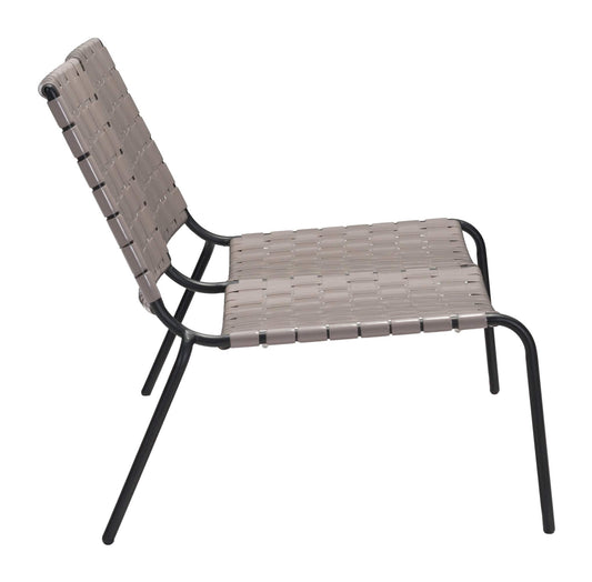 HomeRoots Outdoors Loveseats Light Gray / PVC, Steel 49.8" x 35.8" x 31.5" Light Gray, PVC, Steel, Loveseat