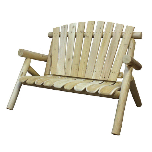 HomeRoots Outdoors Loveseats Natural / Wood 50" X 30" X 39" Natural Wood Loveseat