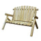 HomeRoots Outdoors Loveseats Natural / Wood 50" X 30" X 39" Natural Wood Loveseat