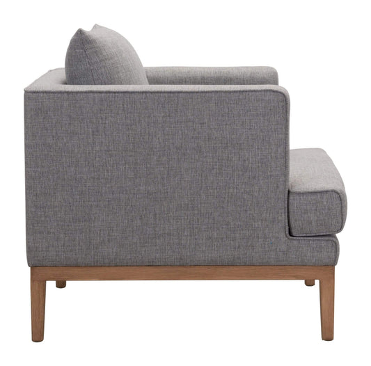 HomeRoots Outdoors Outdoor Chairs Gray / Sunproof Fabric, Powder Coated Aluminum 31.5" x 34.6" x 33.5" Gray, Sunproof Fabric, Powder Coated Aluminum, Arm Chair