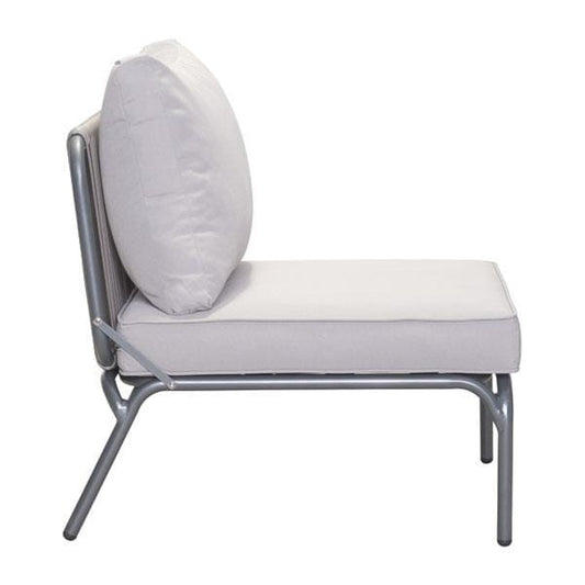 HomeRoots Outdoors Outdoor Chairs Gray / Sunproof Fabric, Synethet 28.5" X 30" X 27" Single Gray Sunproof Fabric Armless
