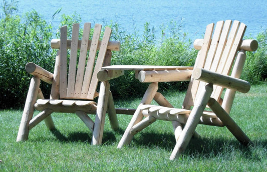 HomeRoots Outdoors Outdoor Chairs Natural / Wood 72" X 36" X 39" Natural Wood Visa-Tete