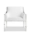 HomeRoots Outdoors Outdoor Chairs White / Wicker 31" X 33" X 30" White Stainless Steel Armed Chair