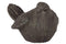 HomeRoots Outdoors Outdoor Decor Black / Cement Antique Style Cement Bird W/ Weathered Effec'S Black