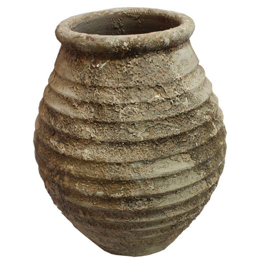 HomeRoots Outdoors Outdoor Decor Gray / Ceramic Chic Gray Pottery Ceramic