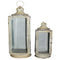 HomeRoots Outdoors Outdoor Decor White / Metal Fabulous 2 Piece Metal Lantern Set