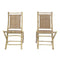 HomeRoots Outdoors Outdoor Folding Chairs Brown / Bamboo 36" Brown Bamboo Folding Chair with a Rattan Skin Chevron Weave