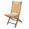 HomeRoots Outdoors Outdoor Folding Chairs Brown/Natural / Bamboo 36" 2 Brown/Natural Bamboo Folding Chairs with an Open Link Hyacinth Weave