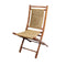 HomeRoots Outdoors Outdoor Folding Chairs Brown/Natural / Bamboo 36" 2 Brown/Natural Bamboo Folding Chairs with an Open Link Weave