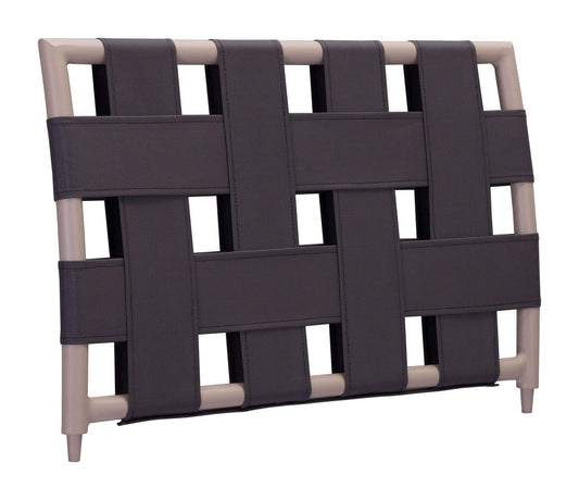 HomeRoots Outdoors Outdoor Furniture > Outdoor Furniture Set Taupe & Brown / Mesh, Powder Coated Aluminum 28.7" x 2" x 19.5" Taupe & Brown, Mesh, Powder Coated Aluminum, Beach Arm Side/Backrest