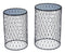 HomeRoots Outdoors Outdoor Furniture > Outdoor Tables Black & Gold / Glass & Steel 15.7" x 15.7" x 23.8" Black & Gold, Glass & Steel, Side Tables Side Tables - Set of 2
