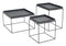 HomeRoots Outdoors Outdoor Furniture > Outdoor Tables Black / Steel 23.6" x 23.6" x 15.7" Black, Steel, Nesting Table