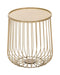 HomeRoots Outdoors Outdoor Furniture > Outdoor Tables Gold / Steel 14.4" x 14.4" x 16.1" Gold, Steel, Side Table