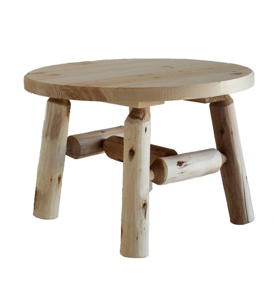 HomeRoots Outdoors Outdoor Furniture > Outdoor Tables Natural / Wood 25" X 25" X 18" Natural Wood Coffee Table