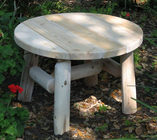 HomeRoots Outdoors Outdoor Furniture > Outdoor Tables Natural / Wood 25" X 25" X 18" Natural Wood Coffee Table