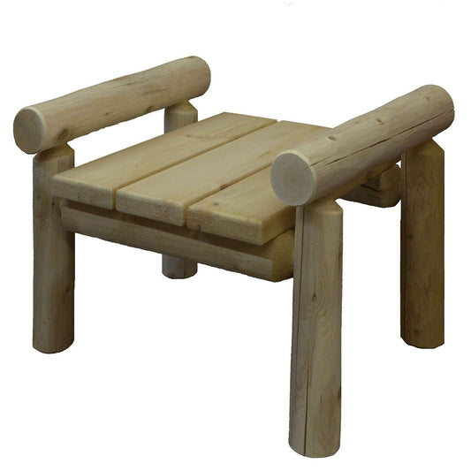 HomeRoots Outdoors Outdoor Furniture > Outdoor Tables Natural / Wood 28" X 20" X 18" Natural Wood Ottoman